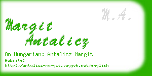 margit antalicz business card